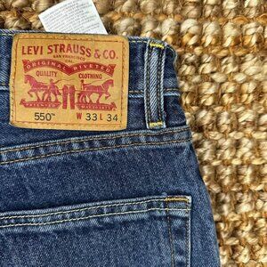550 Levi’s Men’s Jeans Relaxed Fit (33x34) Blue